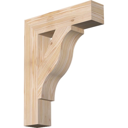 Ekena Millwork Funston Block Smooth Bracket, Douglas Fir, 3 1/2"W x 16"D x 20"H BKT04X16X20FST05SDF